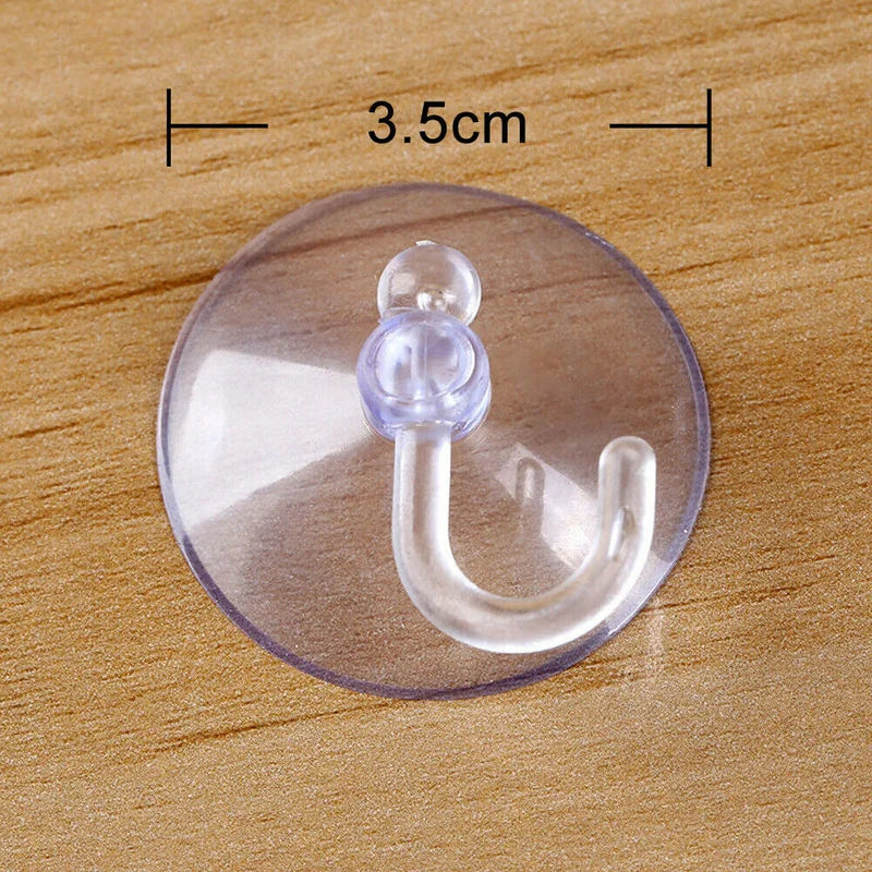 10Pcs Suction Cups Caps Suckers Glass Window Wall Hook Hanger Kitchen Bathroom Cup Hooks Home Accessories Suction Hook