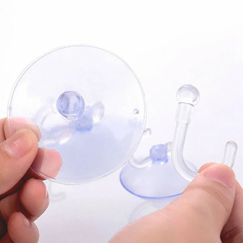 10Pcs Suction Cups Caps Suckers Glass Window Wall Hook Hanger Kitchen Bathroom Cup Hooks Home Accessories Suction Hook