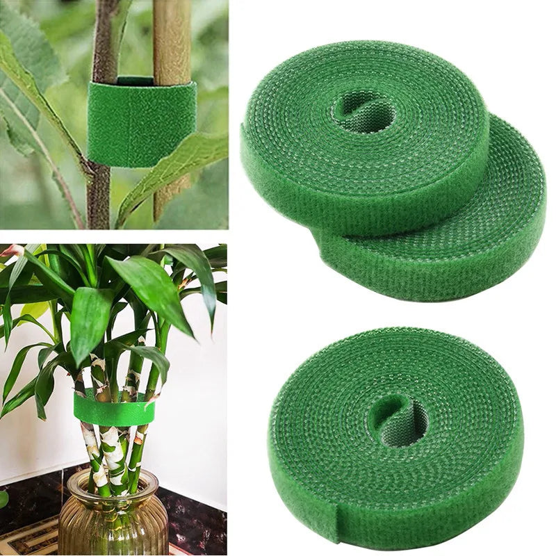 1/10Rolls Nylon Plant Ties Green Garden Twine Resealable Cable Ties Home Plant Bamboo Cane Support Fastener Garden Accessories