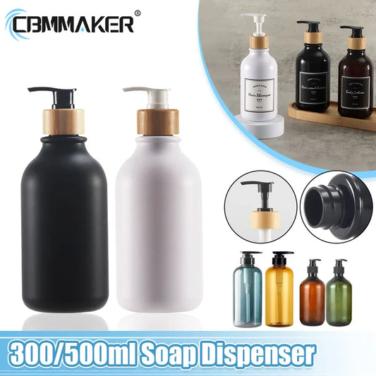 500ml Soap Dispenser Frosted Refillable Shampoo Pump Bottle Soap Lotion Container Soap Pump Can Handwashing Bathroom Accessories